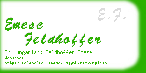 emese feldhoffer business card